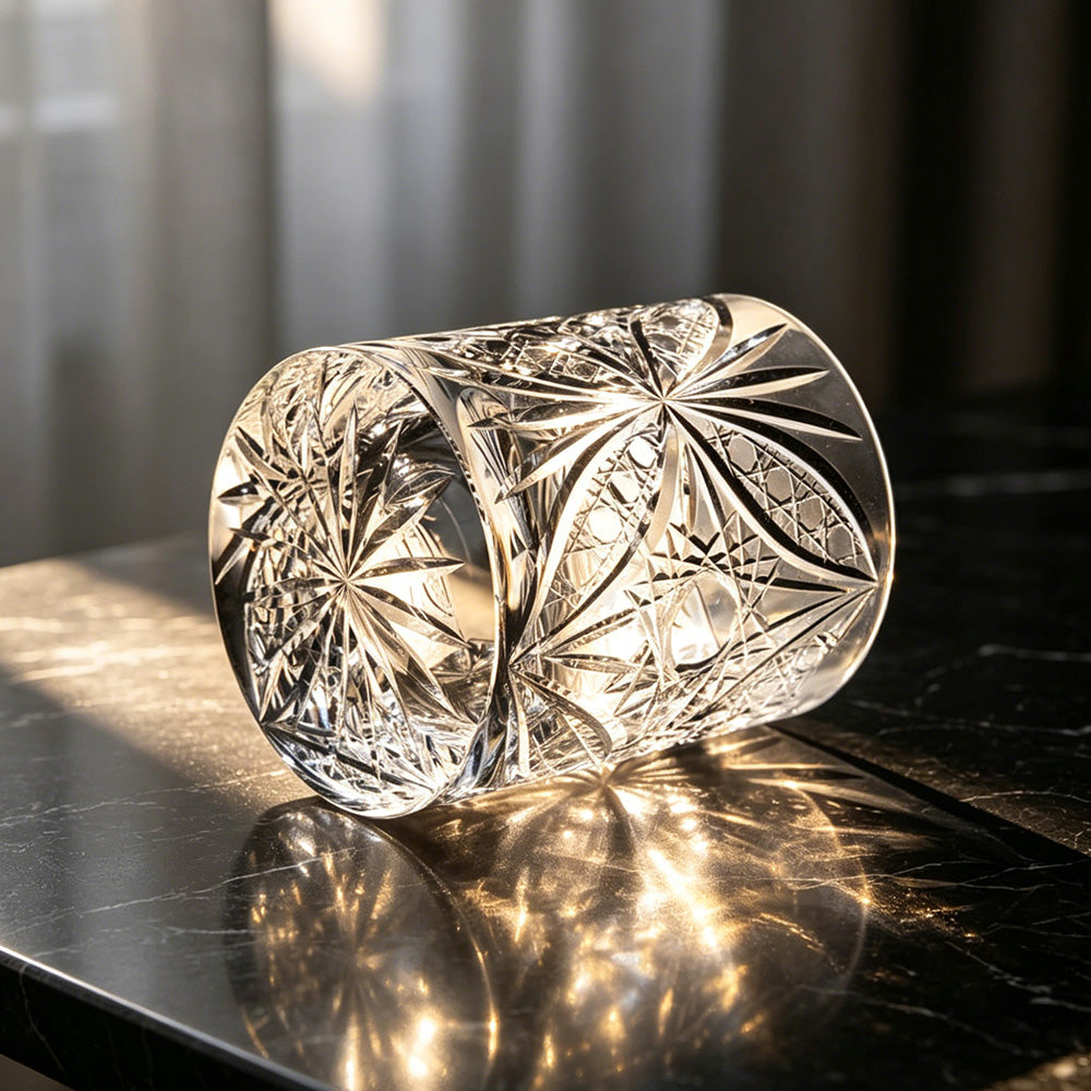JR Edo Kiriko Hand-Cut K9 Kochō Crystal Whiskey Glass