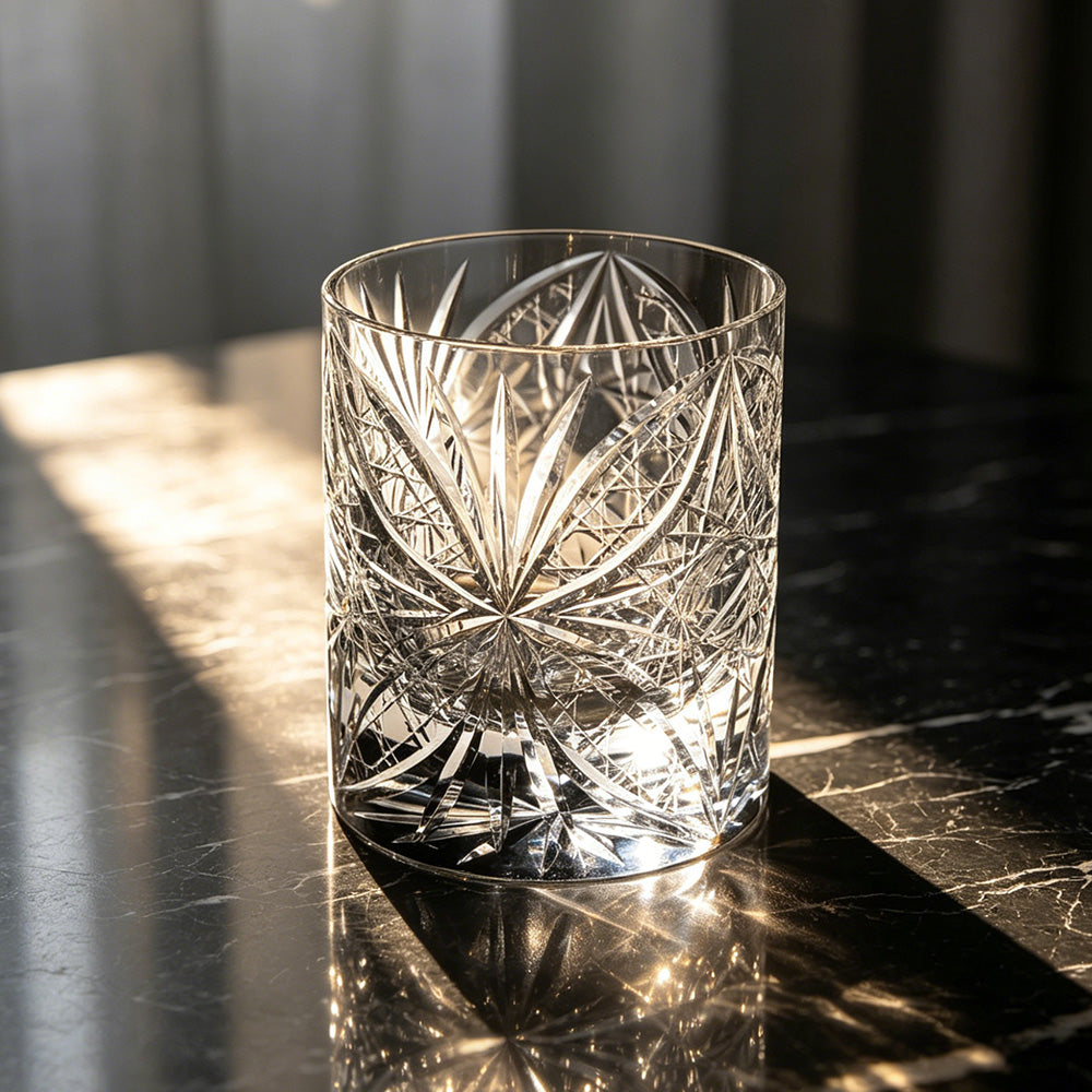 JR Edo Kiriko Hand-Cut K9 Kochō Crystal Whiskey Glass
