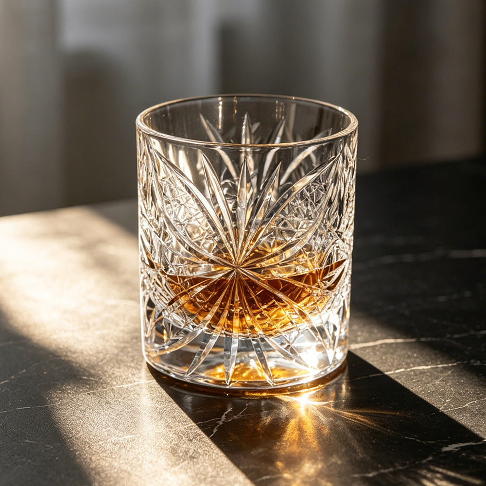 JR Edo Kiriko Hand-Cut K9 Kochō Crystal Whiskey Glass