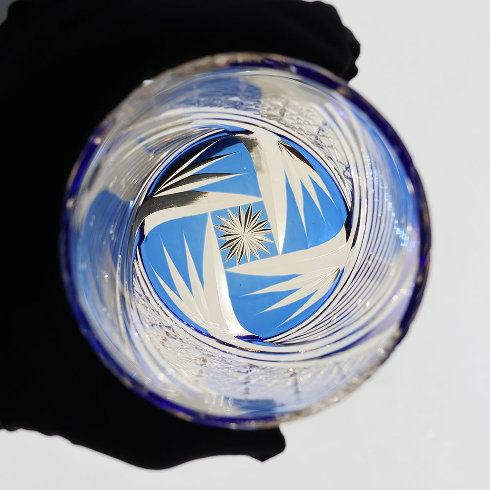 JR Edo Kiriko Hand-Cut Meteor Crystal Whiskey Glass