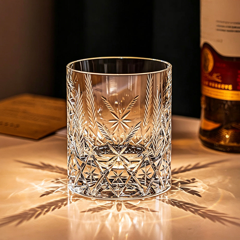 JR Edo Kiriko Hand-Cut Minori Crystal Whiskey Glass
