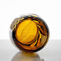 JR Edo Kiriko Hand-Cut Owl Amber Crystal Whiskey Glass