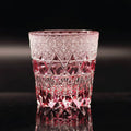 JR Edo Kiriko Hand-Cut Pink Fluorite Crystal Whiskey Glass