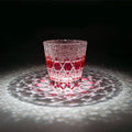 JR Edo Kiriko Hand-Cut Pink Fluorite Crystal Whiskey Glass