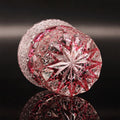 JR Edo Kiriko Hand-Cut Pink Fluorite Crystal Whiskey Glass