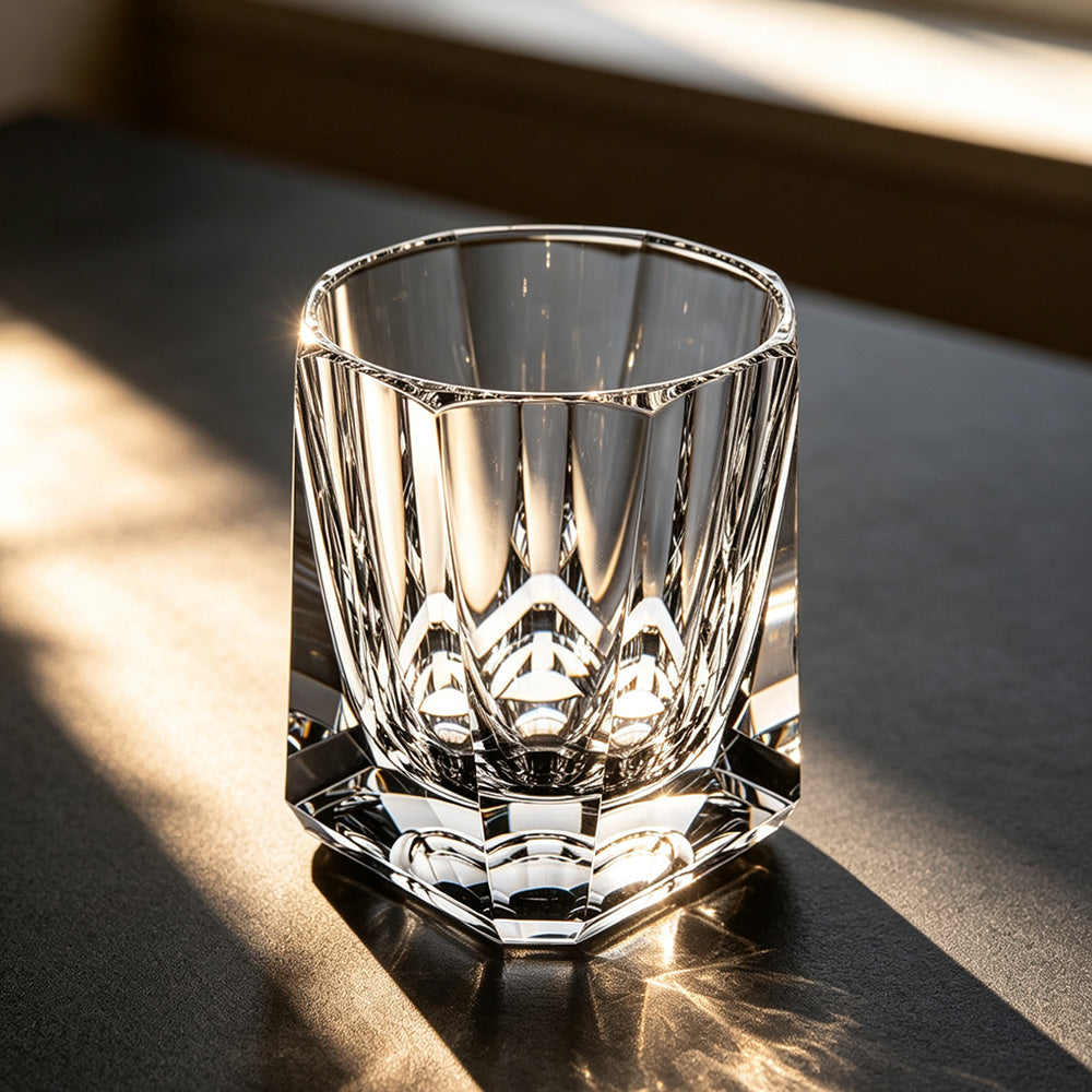 JR Edo Kiriko Hand-Cut Rikka Crystal Whiskey Glass