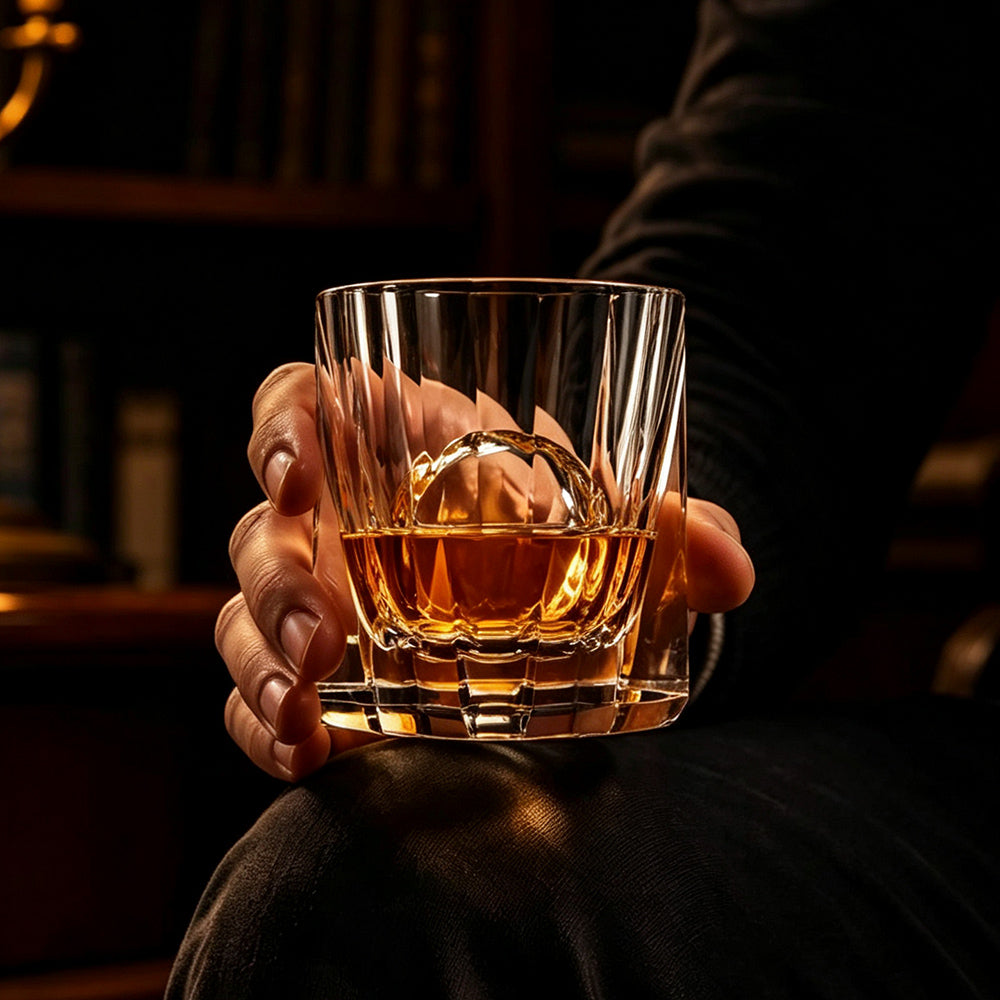 JR Edo Kiriko Hand-Cut Rikka Crystal Whiskey Glass