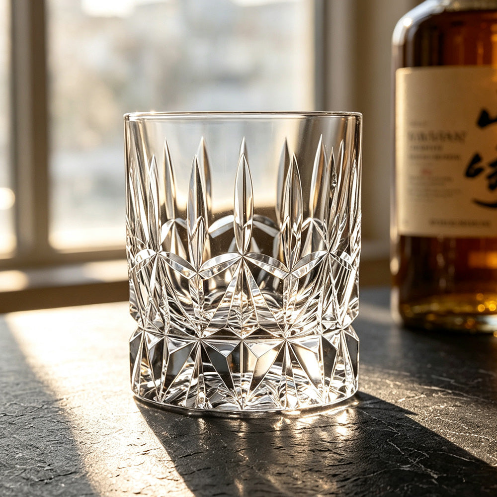 JR Edo Kiriko Hand-Cut Seijaku Crystal Whiskey Glass