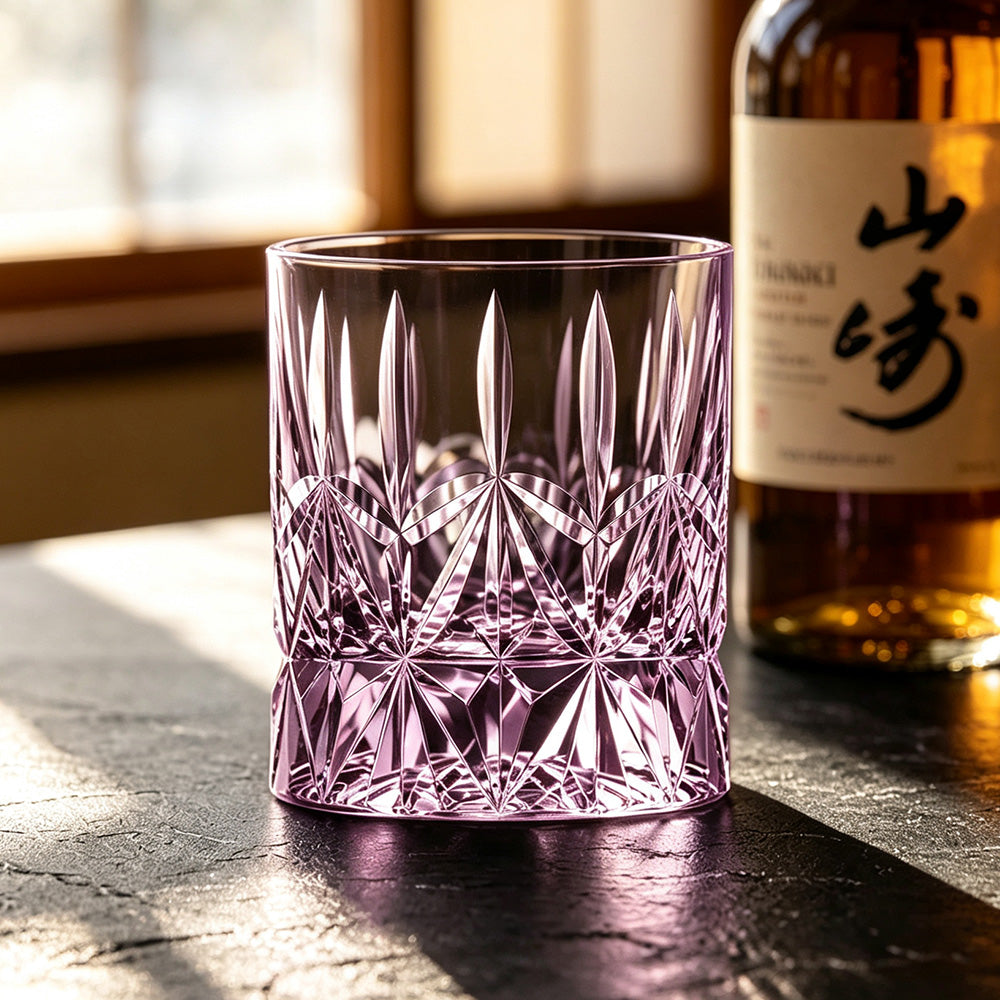 JR Edo Kiriko Hand-Cut Seijaku Crystal Whiskey Glass