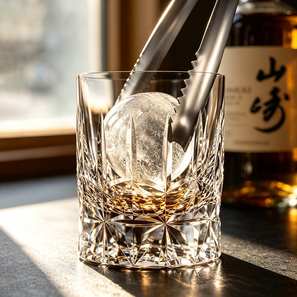 JR Edo Kiriko Hand-Cut Seijaku Crystal Whiskey Glass