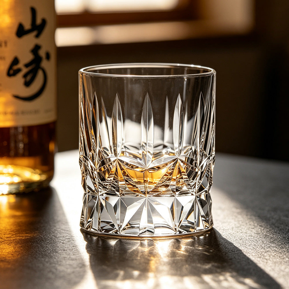 JR Edo Kiriko Hand-Cut Seijaku Crystal Whiskey Glass