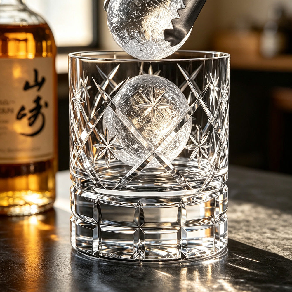 JR Edo Kiriko Hand-Cut Seiza Crystal Whiskey Glass