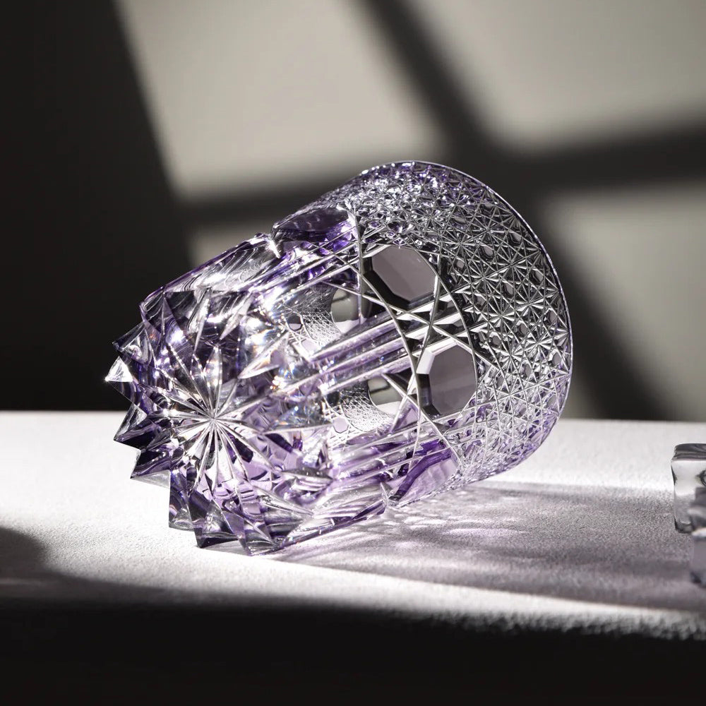 JR Edo Kiriko Hand-Cut Shiko Crystal Whiskey Glass