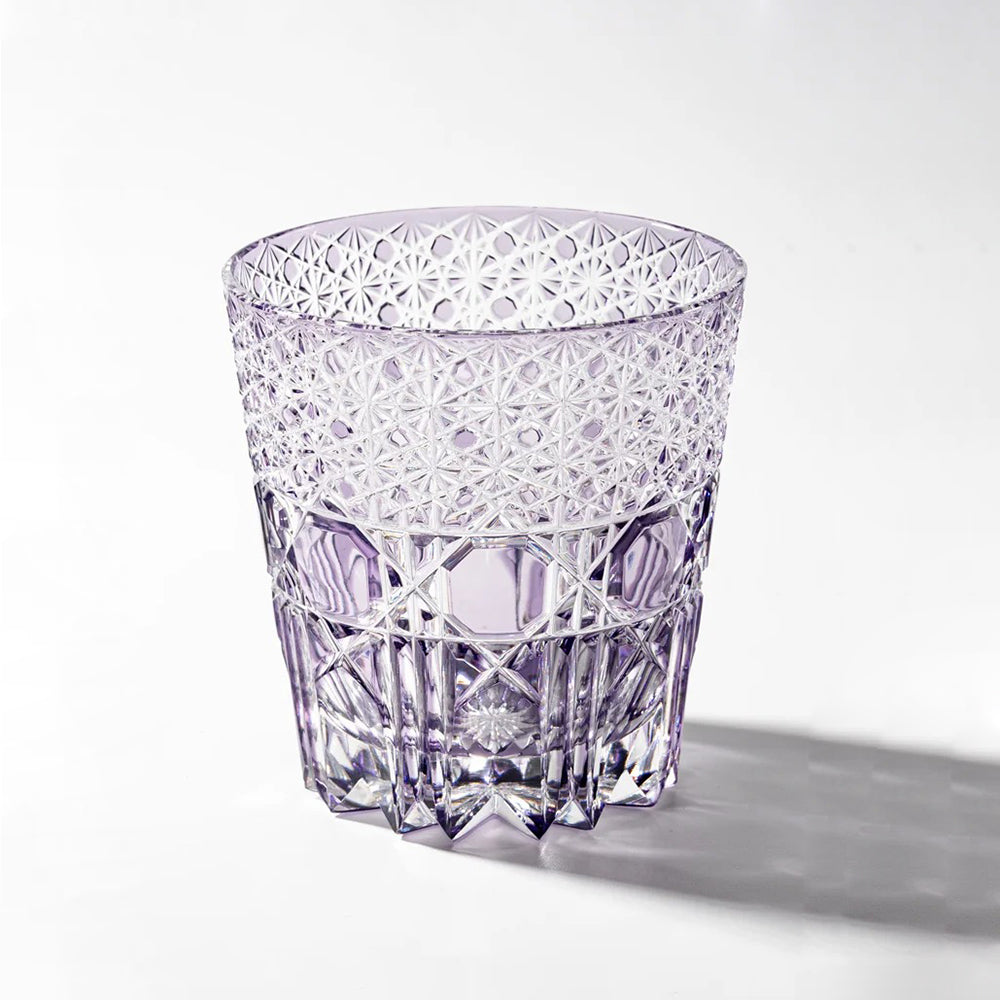 JR Edo Kiriko Hand-Cut Shiko Crystal Whiskey Glass