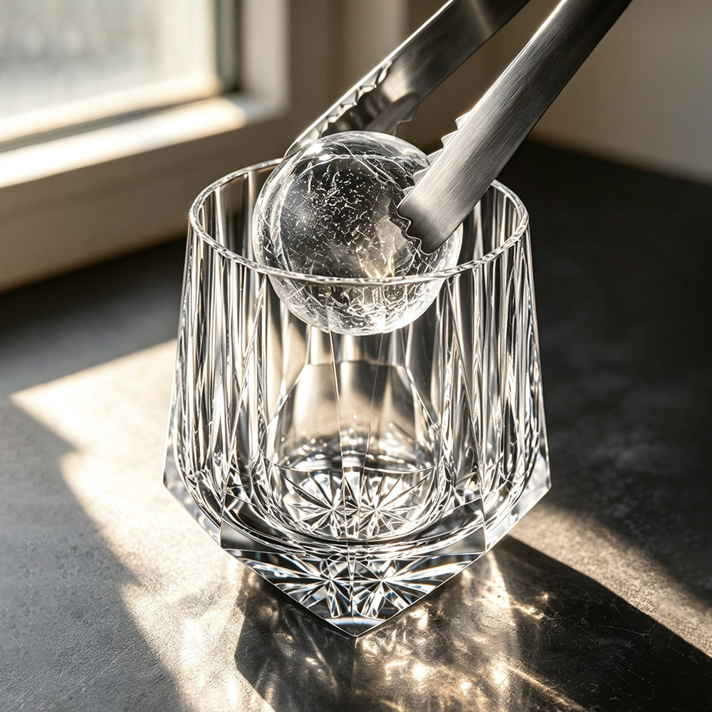 JR Edo Kiriko Hand-Cut Shinme Crystal Whiskey Glass