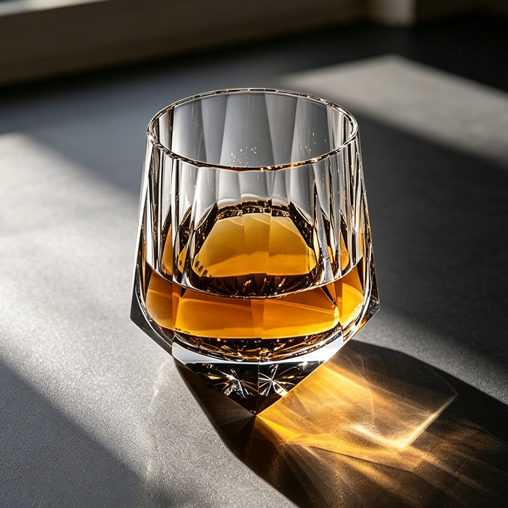 JR Edo Kiriko Hand-Cut Shinme Crystal Whiskey Glass