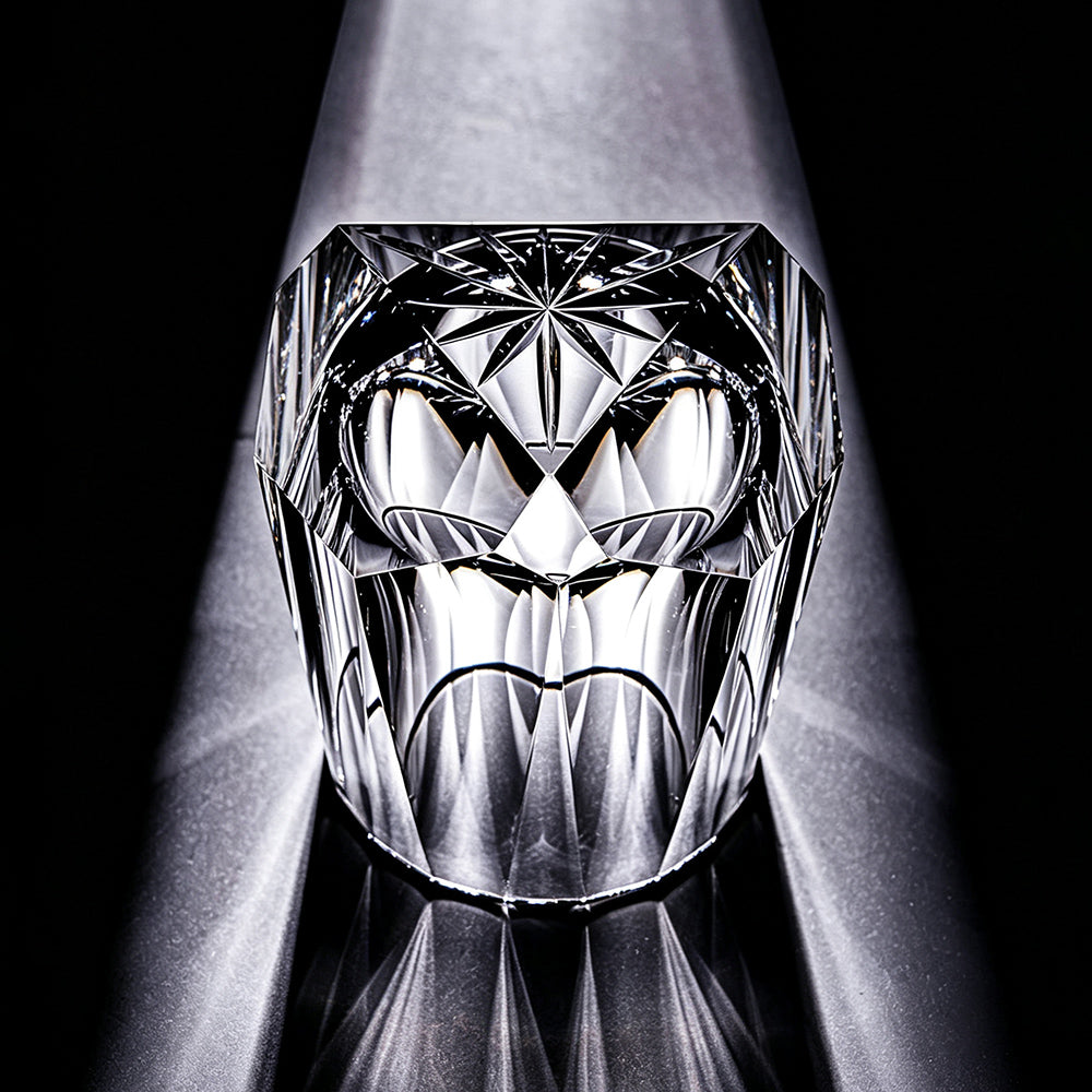 JR Edo Kiriko Hand-Cut Shinme Crystal Whiskey Glass
