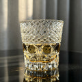 JR Edo Kiriko Hand-Cut Smoky Green Fluorite Crystal Whiskey Glass