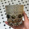 JR Edo Kiriko Hand-Cut Smoky Green Fluorite Crystal Whiskey Glass