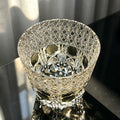 JR Edo Kiriko Hand-Cut Smoky Green Fluorite Crystal Whiskey Glass