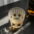 JR Edo Kiriko Hand-Cut Smoky Green Fluorite Crystal Whiskey Glass