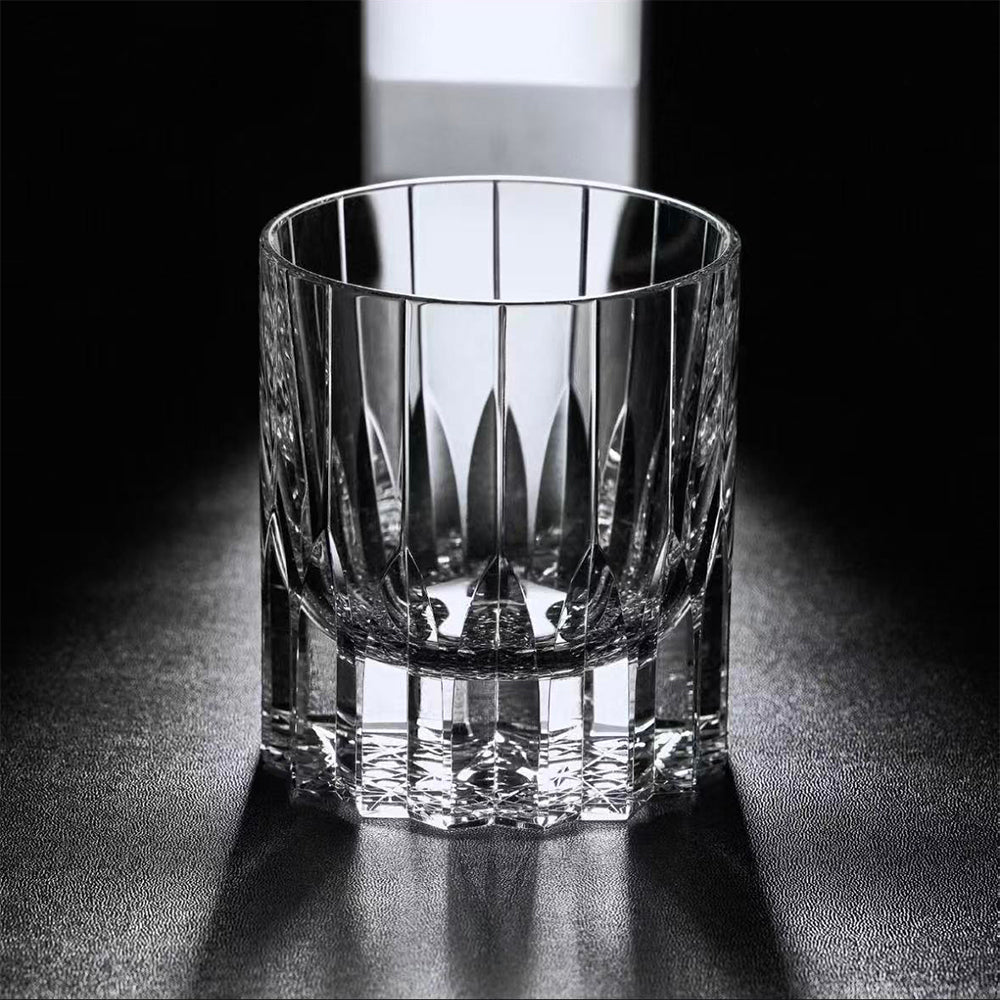 JR Edo Kiriko Hand-Cut Starburst Crystal Whiskey Glass