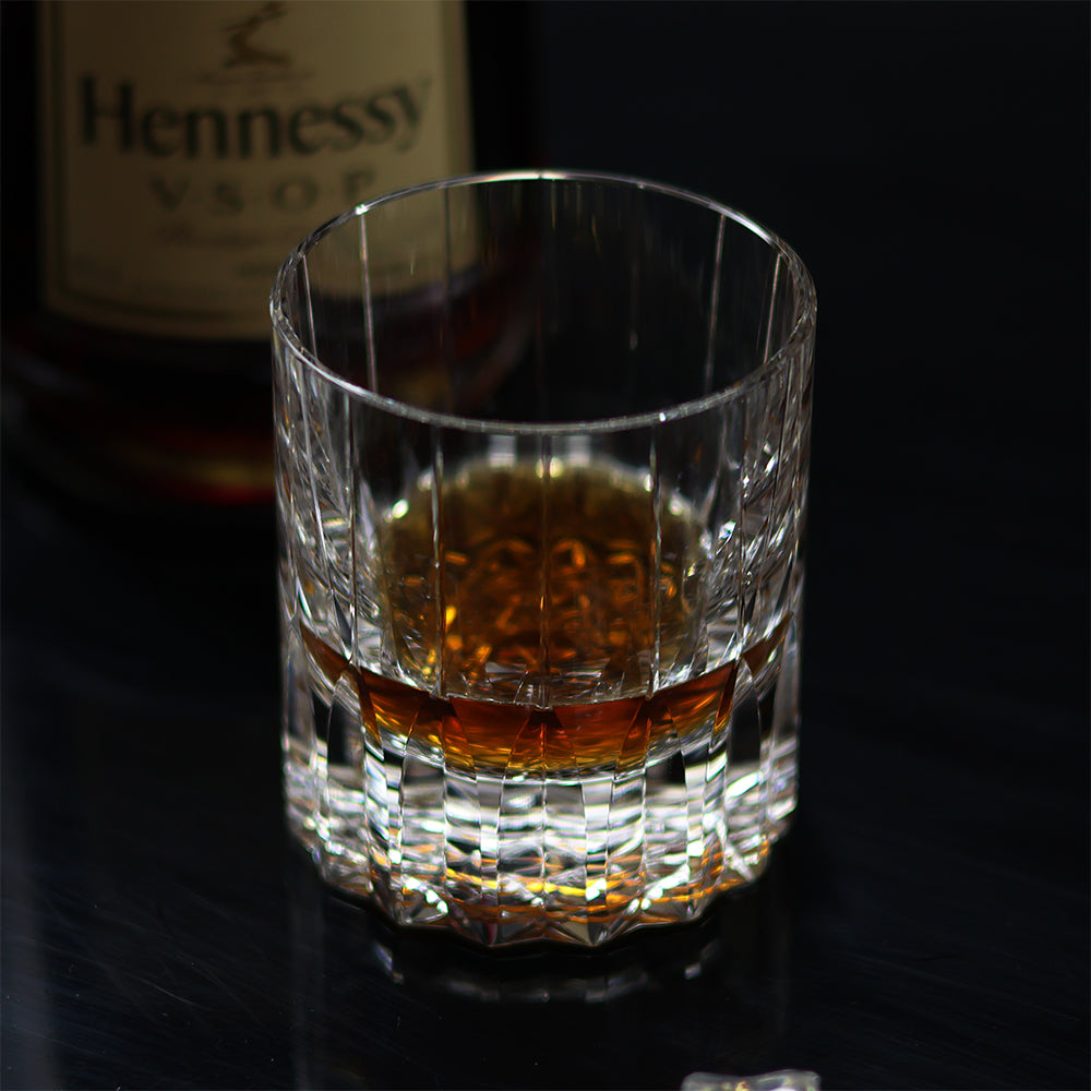 JR Edo Kiriko Hand-Cut Starburst Crystal Whiskey Glass
