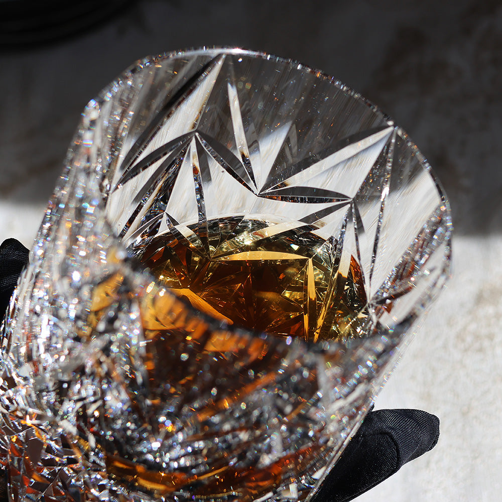 JR Edo Kiriko Hand-Cut Stellar Ascent Whiskey Glass