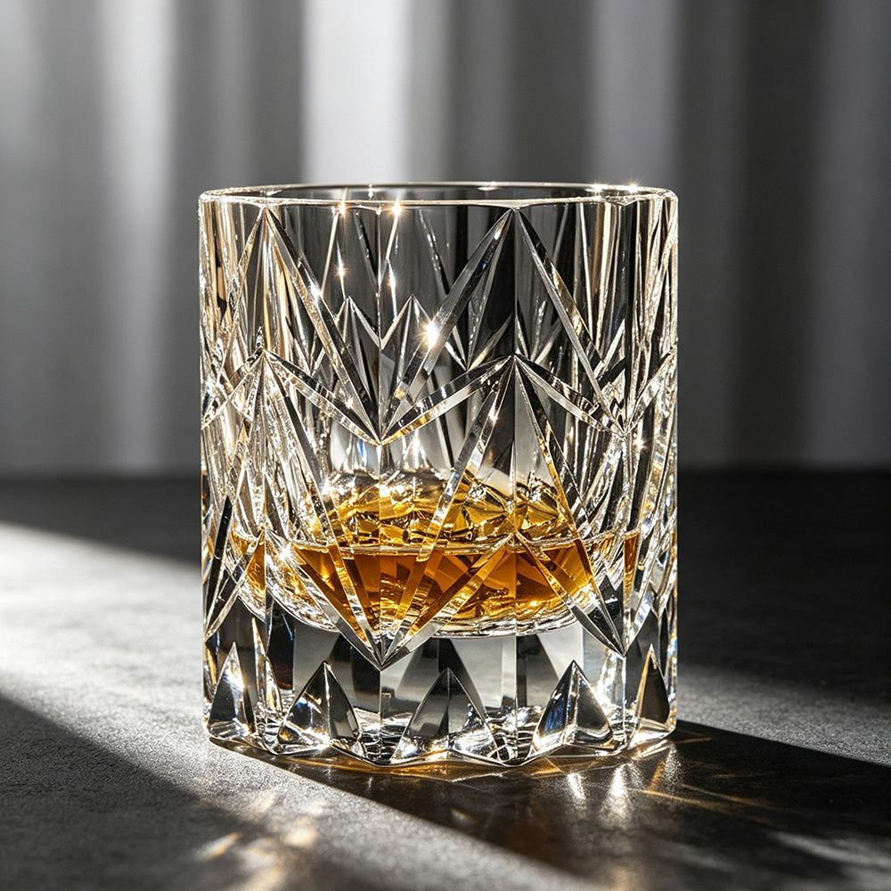 JR Edo Kiriko Hand-Cut Stellar Ascent Whiskey Glass
