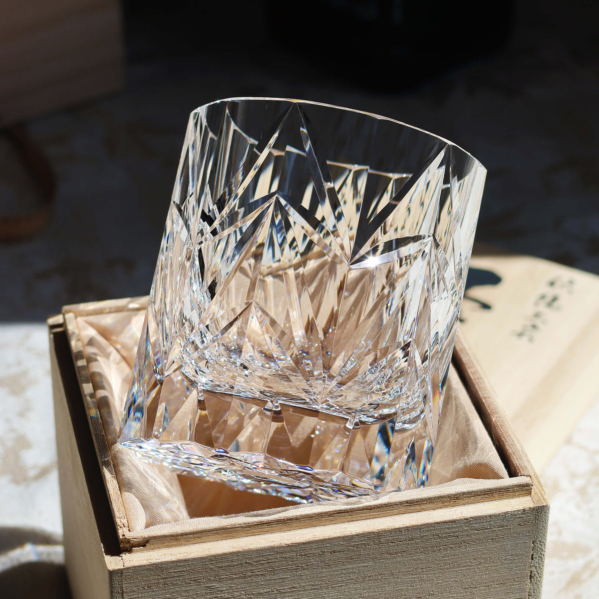 JR Edo Kiriko Hand-Cut Stellar Ascent Whiskey Glass