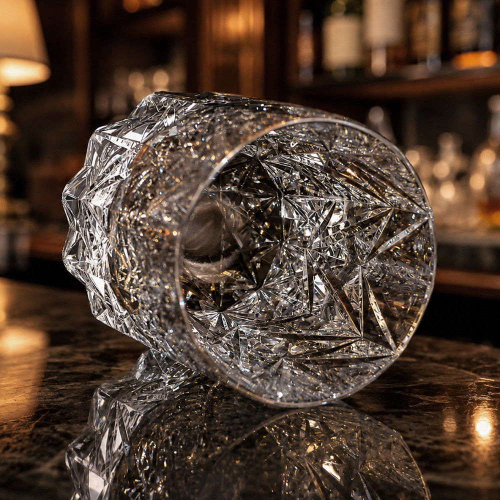 JR Edo Kiriko Hand-Cut Stellar Ascent Whiskey Glass