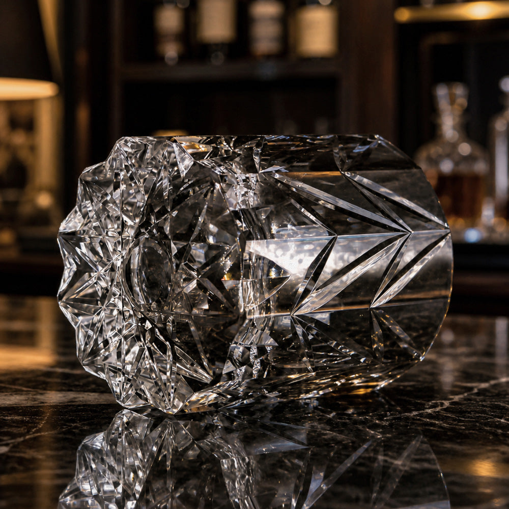 JR Edo Kiriko Hand-Cut Stellar Ascent Whiskey Glass