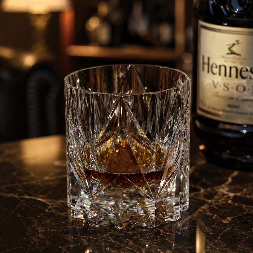JR Edo Kiriko Hand-Cut Stellar Ascent Whiskey Glass