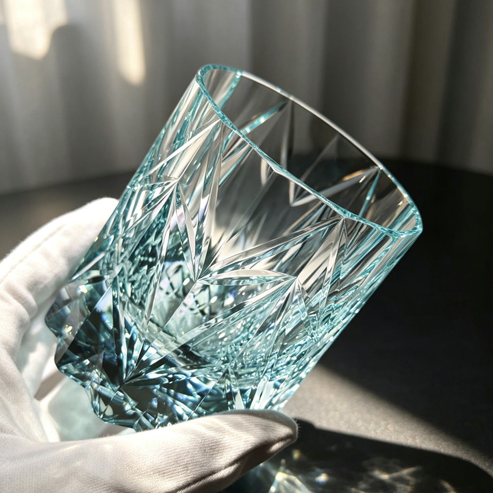 JR Edo Kiriko Hand-Cut Stellar Ascent Whiskey Glass