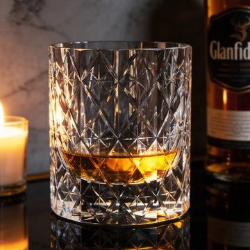 JR Edo Kiriko Hand-Cut Stellar Prism Crystal Whiskey Glass