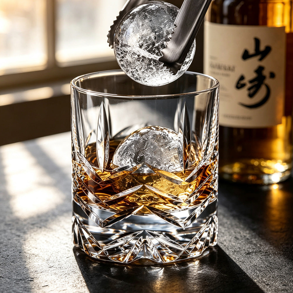 JR Edo Kiriko Hand-Cut Tsurara Crystal Whiskey Glass