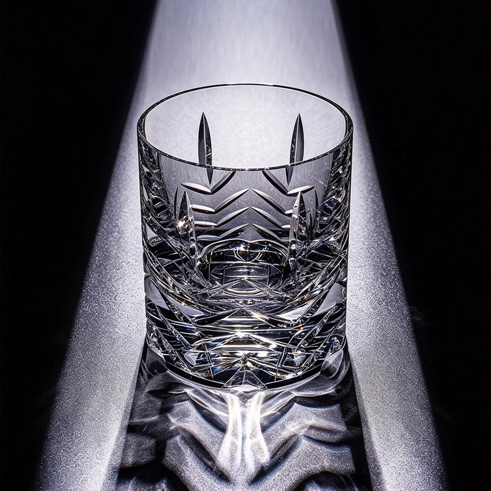 JR Edo Kiriko Hand-Cut Tsurara Crystal Whiskey Glass
