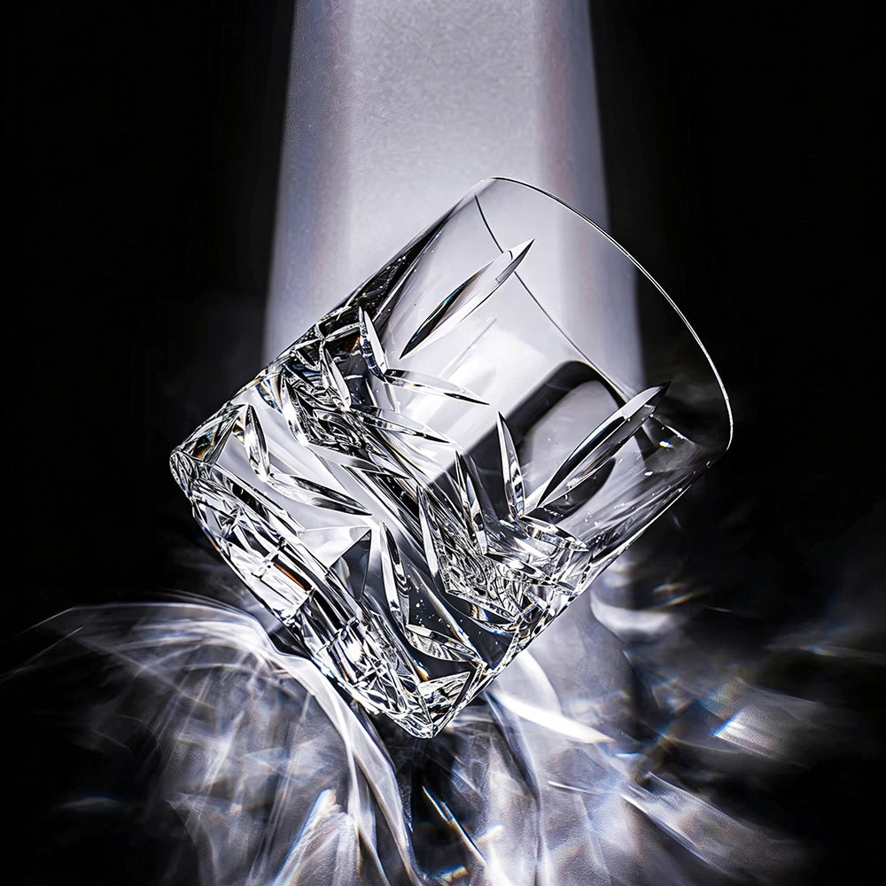 JR Edo Kiriko Hand-Cut Tsurara Crystal Whiskey Glass