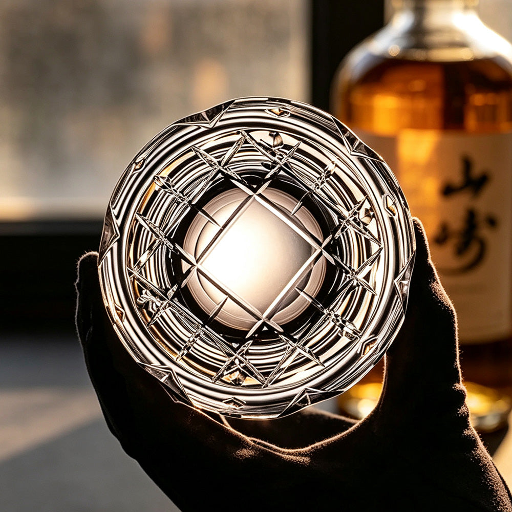 JR Edo Kiriko Hand-Cut Tsurara Crystal Whiskey Glass