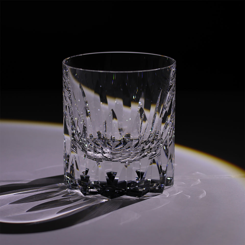 JR Edo Kiriko Hand-Cut Tsurugi K9 Crystal Whiskey Glass