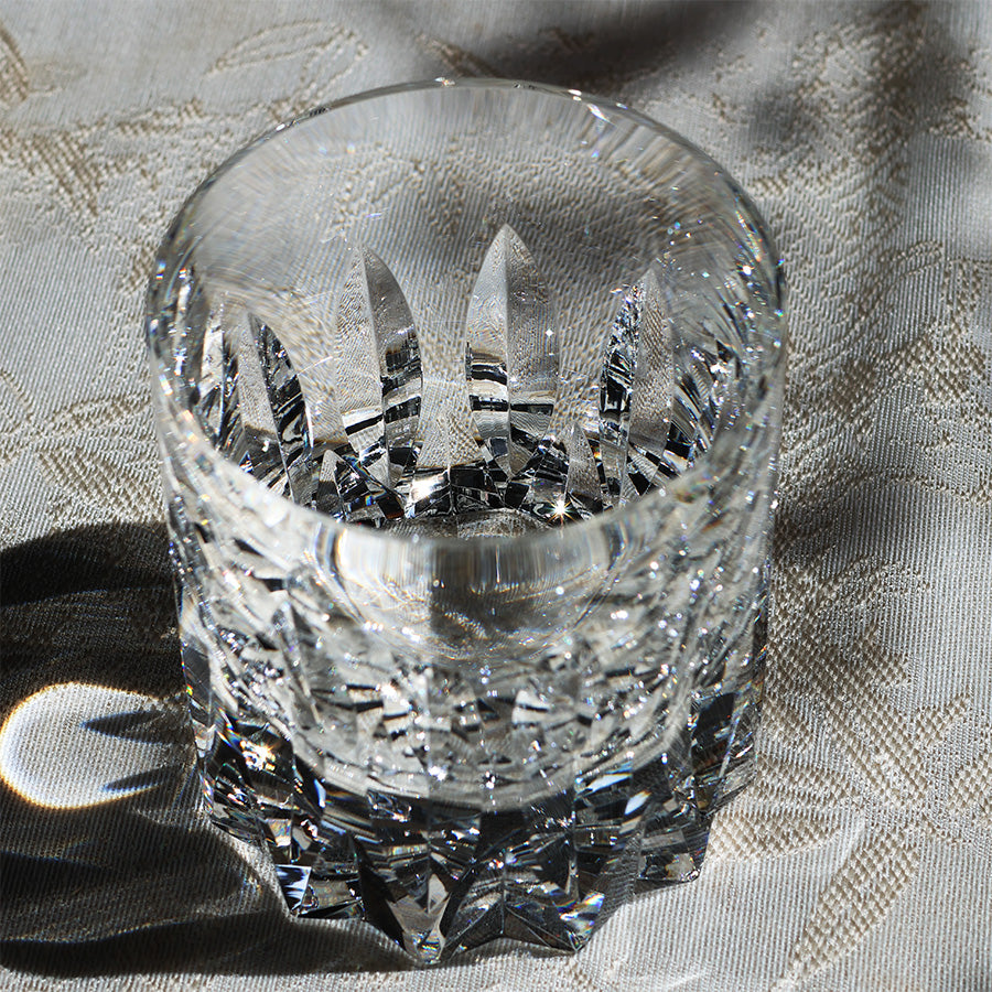 JR Edo Kiriko Hand-Cut Tsurugi K9 Crystal Whiskey Glass