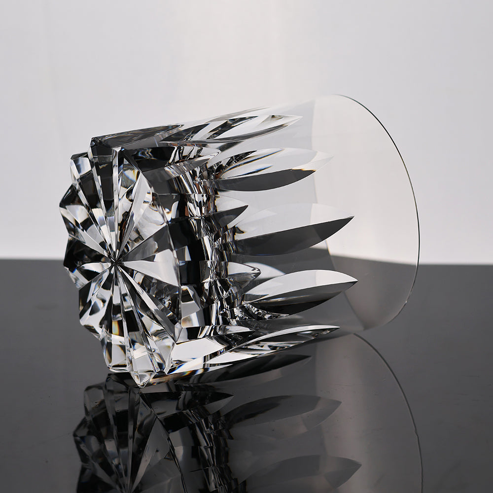JR Edo Kiriko Hand-Cut Tsurugi K9 Crystal Whiskey Glass