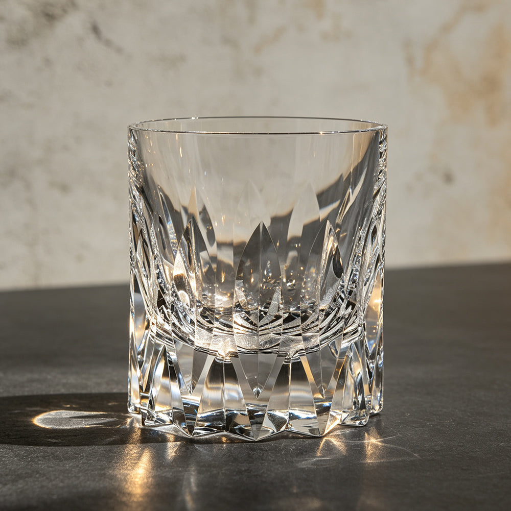JR Edo Kiriko Hand-Cut Tsurugi K9 Crystal Whiskey Glass