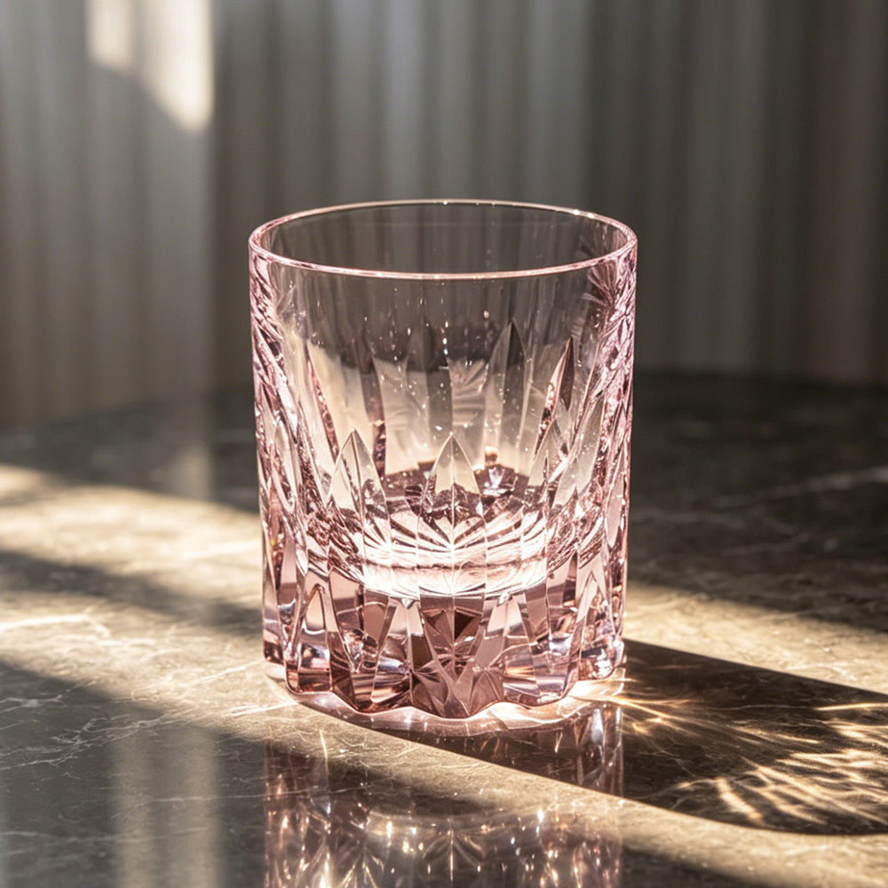 JR Edo Kiriko Hand-Cut Tsurugi K9 Crystal Whiskey Glass