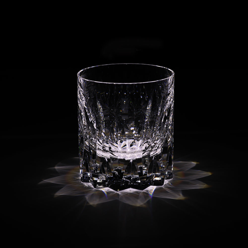 JR Edo Kiriko Hand-Cut Tsurugi K9 Crystal Whiskey Glass