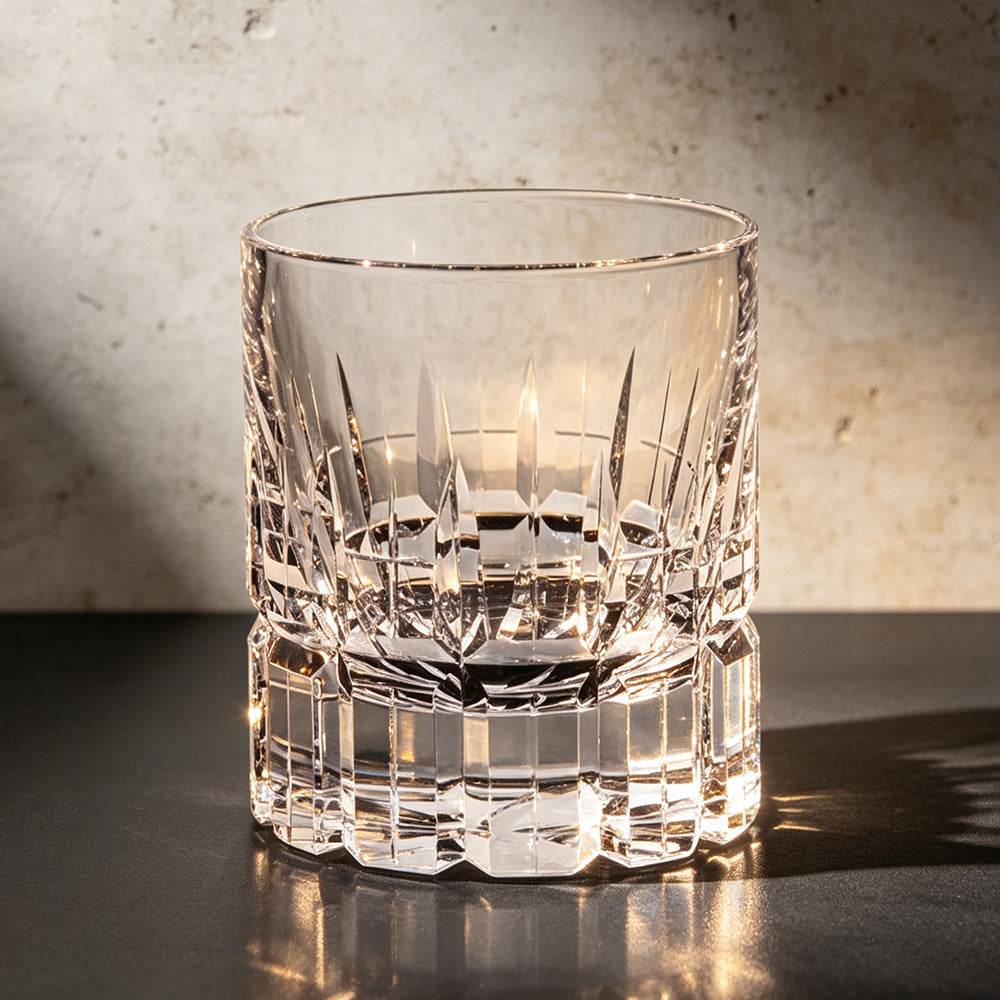 JR Edo Kiriko Hand-Cut Virex Crystal Whiskey Glass