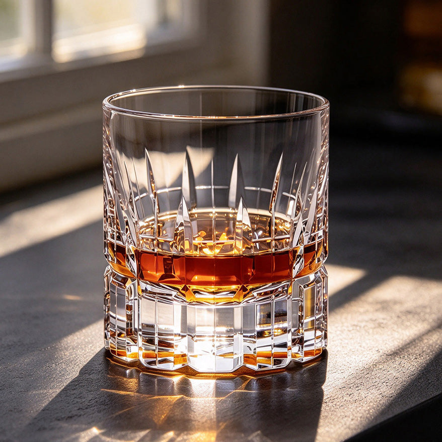 JR Edo Kiriko Hand-Cut Virex Crystal Whiskey Glass