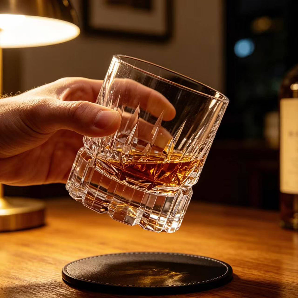 JR Edo Kiriko Hand-Cut Virex Crystal Whiskey Glass