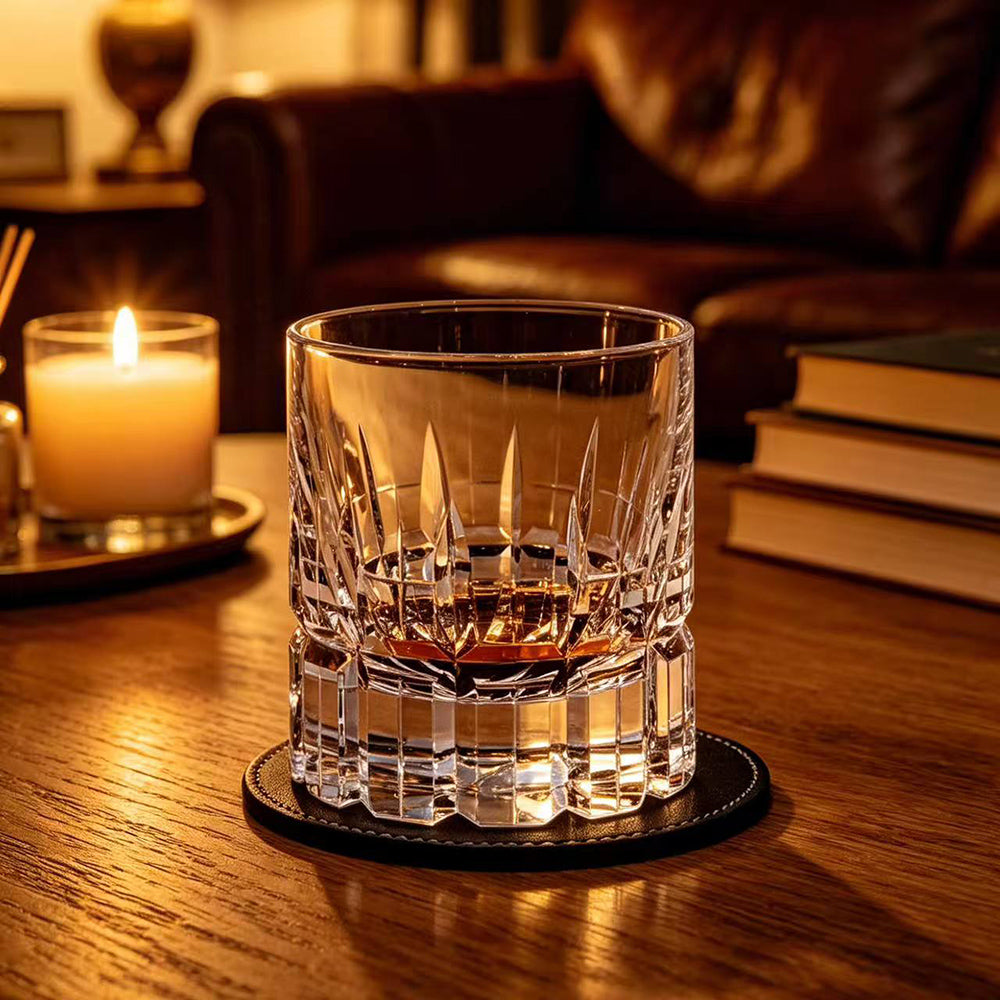 JR Edo Kiriko Hand-Cut Virex Crystal Whiskey Glass