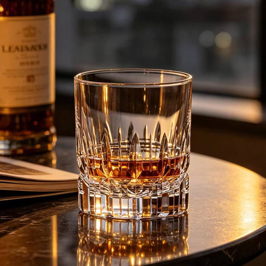 JR Edo Kiriko Hand-Cut Virex Crystal Whiskey Glass